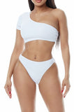 White One Shoulder Two-Piece
