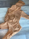 Kids Tan Track SweatSuit