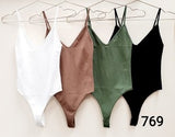 Ribbed Basic Scoopneck Bodysuit